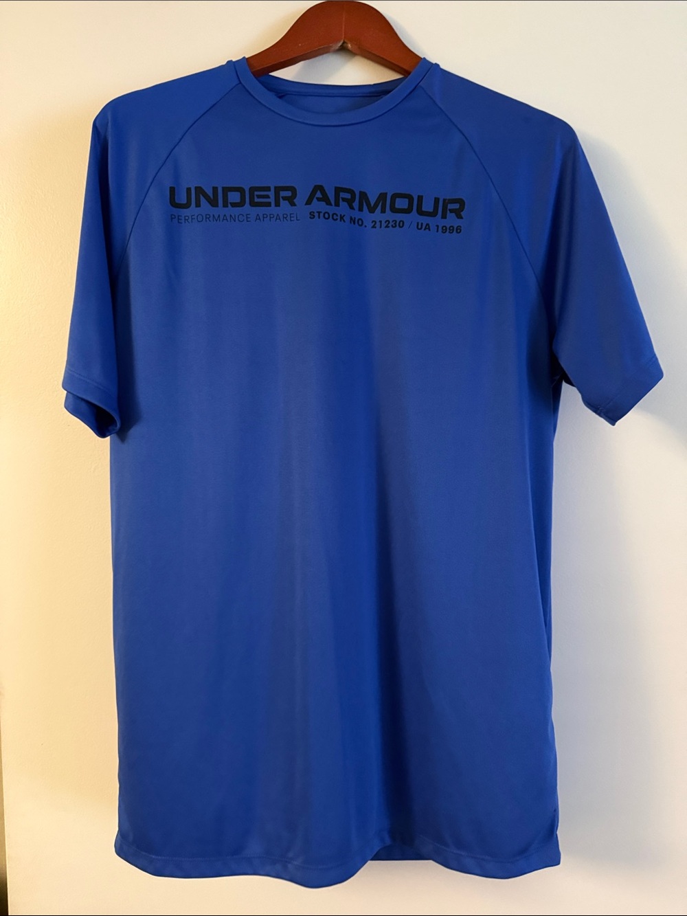 Under Armour Royal Blue Performance Tee with Black Logo
